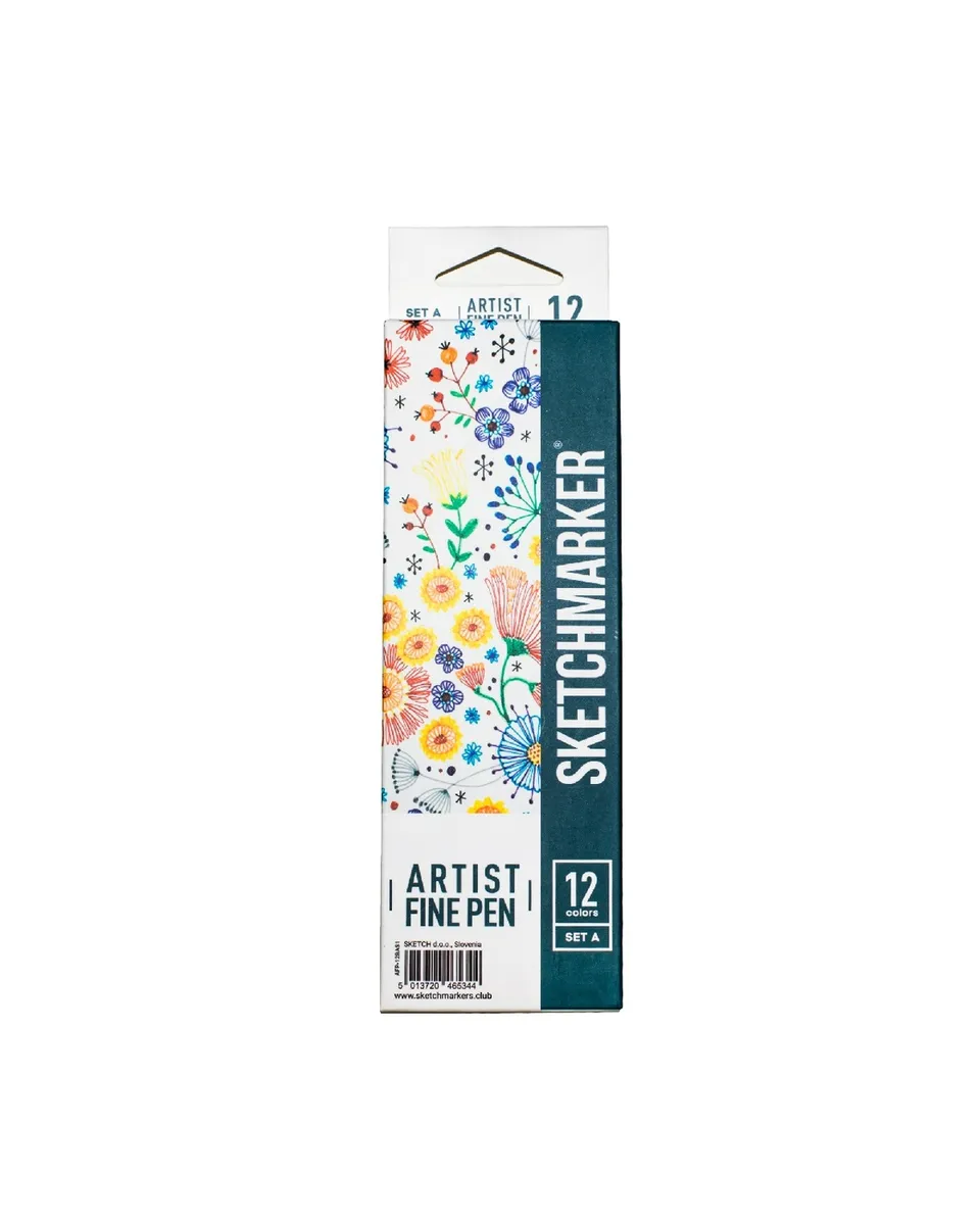 Набор капиллярных ручек Sketchmarker Artist fine pen 'Basic 1' 12 цветов