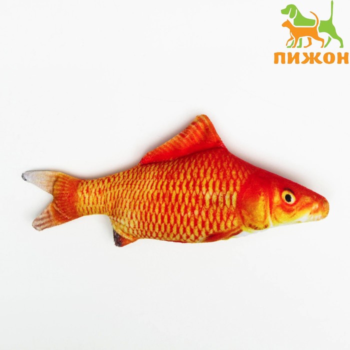 

Игрушка для кошек Пижон Рыба моей мечты! с кошачьей мятой, красный карп, 20 см