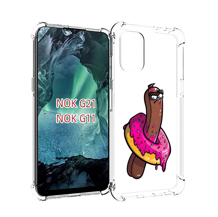 

Чехол Mypads Эклер В Пончике Для Nokia G11/G21, Прозрачный, Tocco