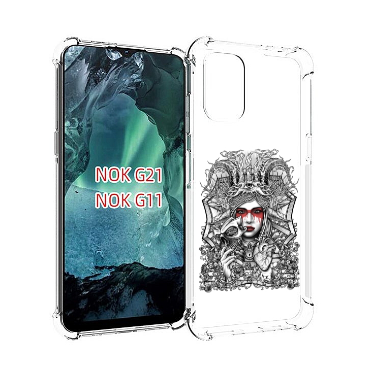 

Чехол Mypads Грусная Девушка Для Nokia G11/G21, Прозрачный, Tocco