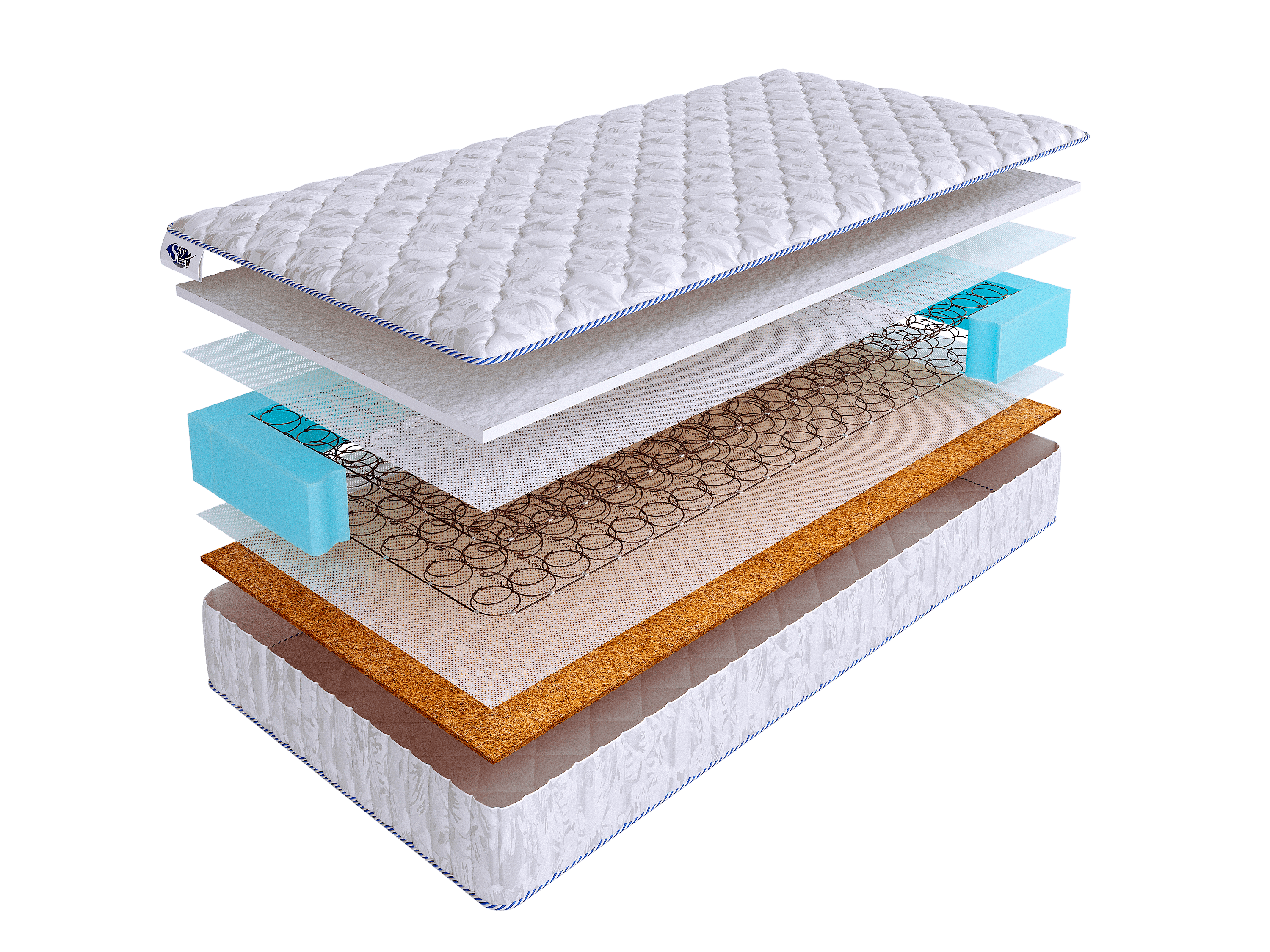 

Матрас SkySleep START FIRM BS 190x195, Белый, START FIRM BS