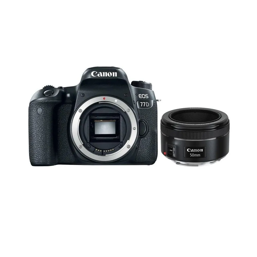 

Фотоаппарат canon 77d kit 50mm STM