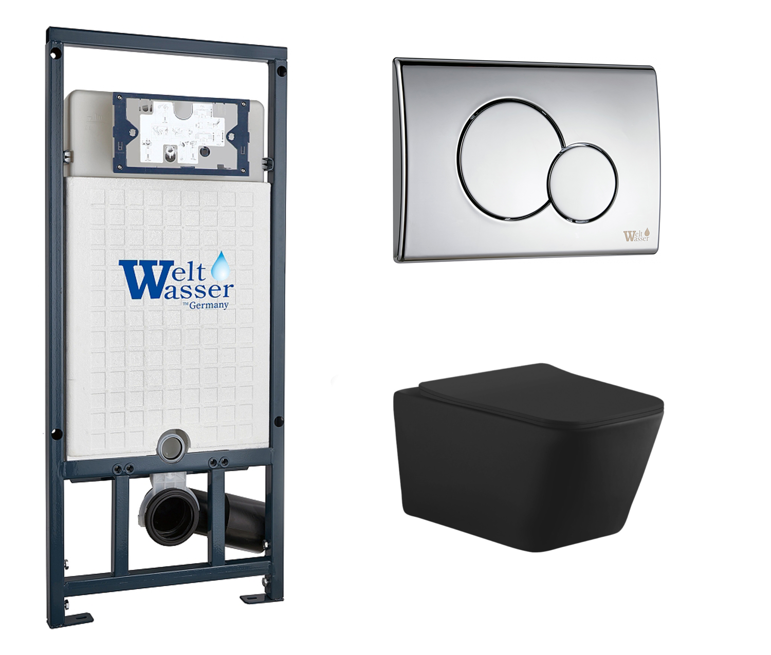 

Комплект: инсталляция WeltWasser Marberg 507 + унитаз Tavr с кнопкой хром