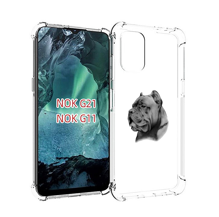 

Чехол Mypads Грозный Бульдог Для Nokia G11/G21, Прозрачный, Tocco