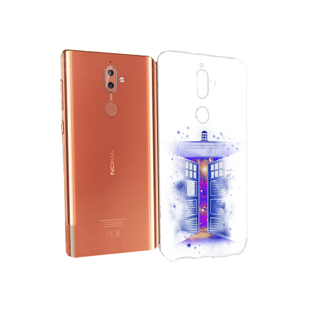 

Чехол MyPads Tocco для Nokia 9 фиолетовый уголок абстракция (PT126479.94.659), Прозрачный, Tocco