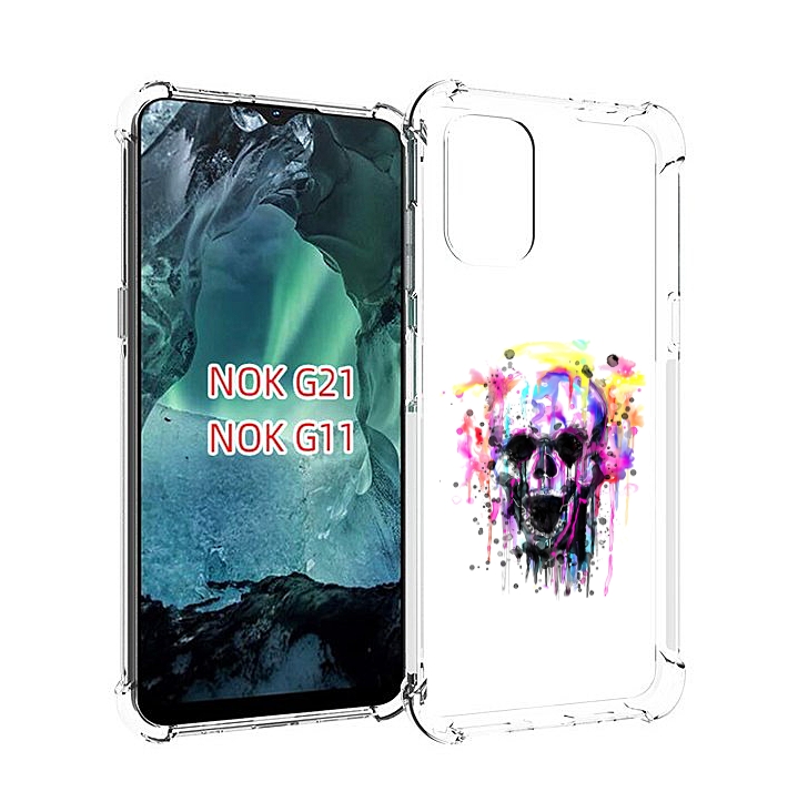 

Чехол Mypads Граффити Череп Для Nokia G11/G21, Прозрачный, Tocco