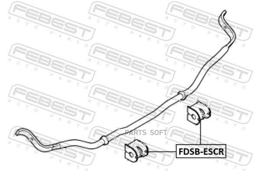 

FEBEST FDSB-ESCR Втулка заднего стабилизатора d18.4 FORD ESCAPE 2007-2012 FDSB-ESCR