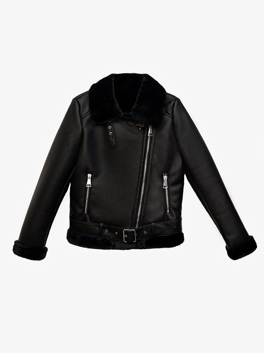 

Дубленка женская LAMACCO 20-91L черная M, Черный, 20-91L