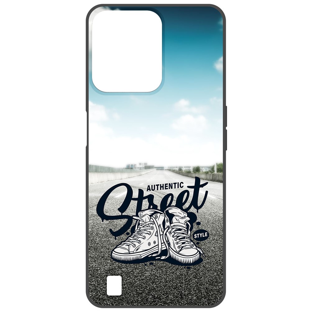 

Чехол-накладка Krutoff Soft Case Кроссовки мужские Уличный стиль для Realme C31 черный