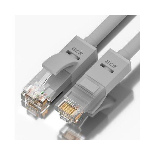 Патч-корд GCR GCR-LNC500 прямой 2м UTP кат.5e, серый, 24 AWG, литой