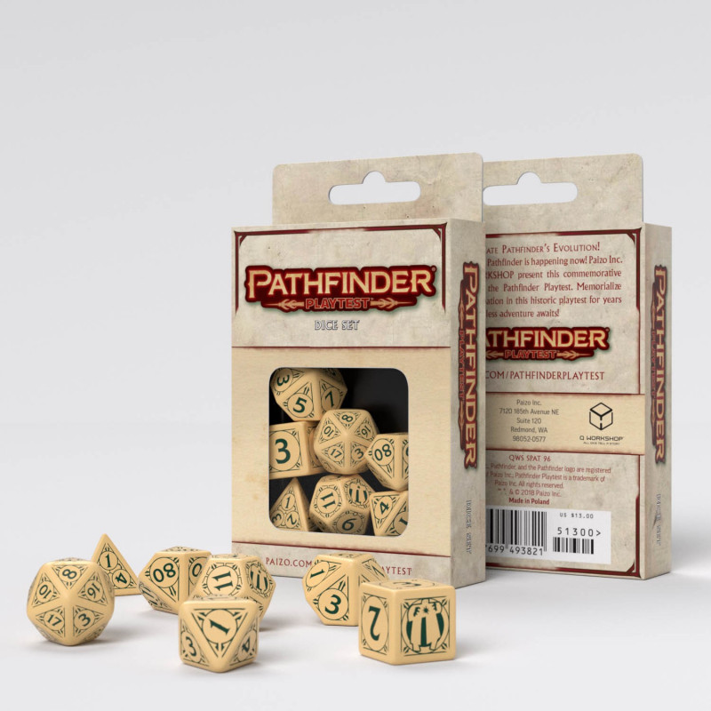 

Pathfinder Playtest Dice set (7)