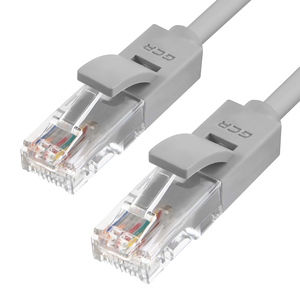 фото Патч-корд gcr gcr-lnc0-c 2м utp кат.5е, серый, rj45, литой