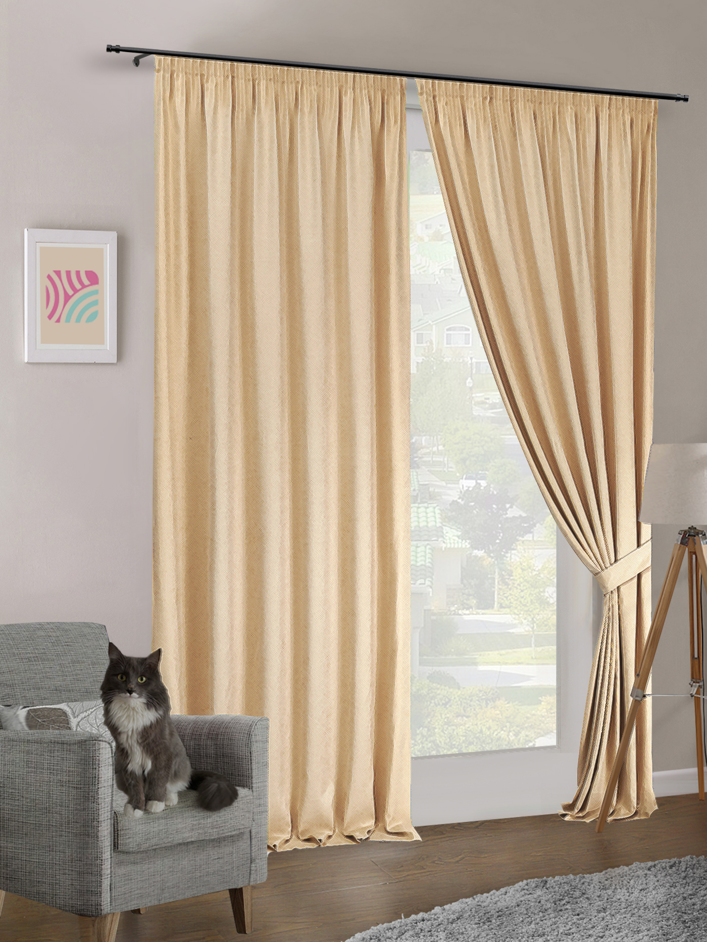 

Комплект штор канвас Bacio 250x260см 2 шт, k_Can_500x260_96, canvas_lenta