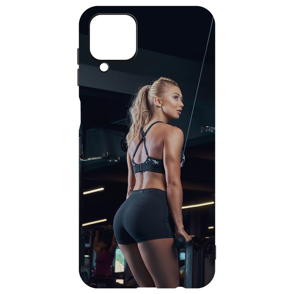 Чехол-накладка Krutoff Soft Case Шорты женские для Samsung Galaxy A12 (A125) черный