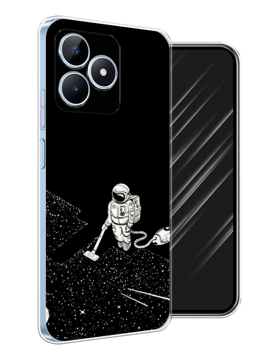 

Чехол Awog на Realme C60 "Космонавт с пылесосом", Белый, 2516550-1