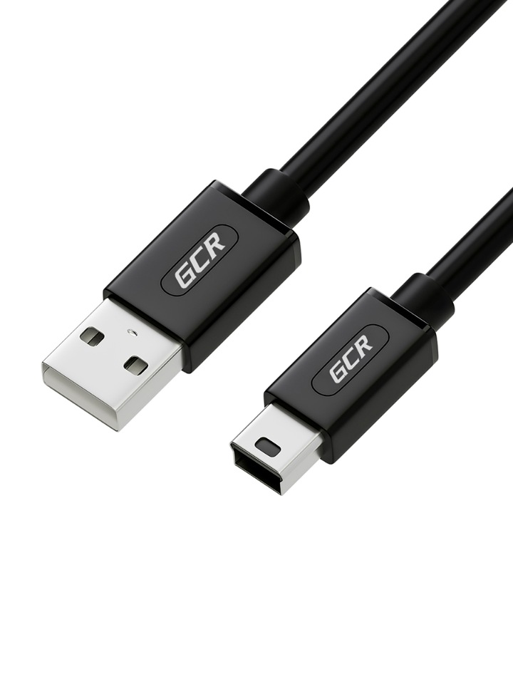 фото Кабель gcr gcr-um2 0.5м usb 2.0, am/mini, черный, экран