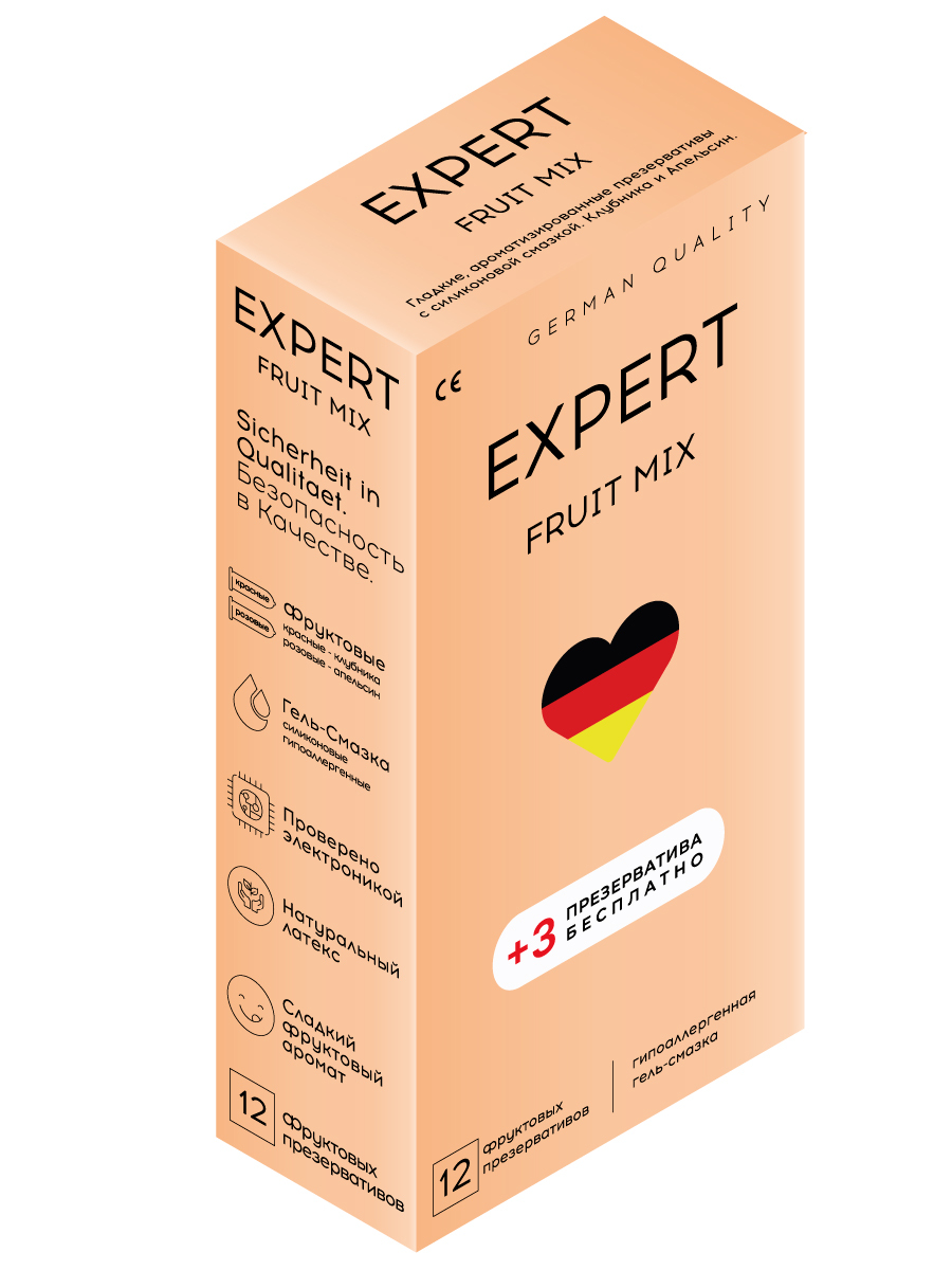 Купить Презервативы EXPERT Fruit Mix Germany фруктовые ароматизированные 15 шт.