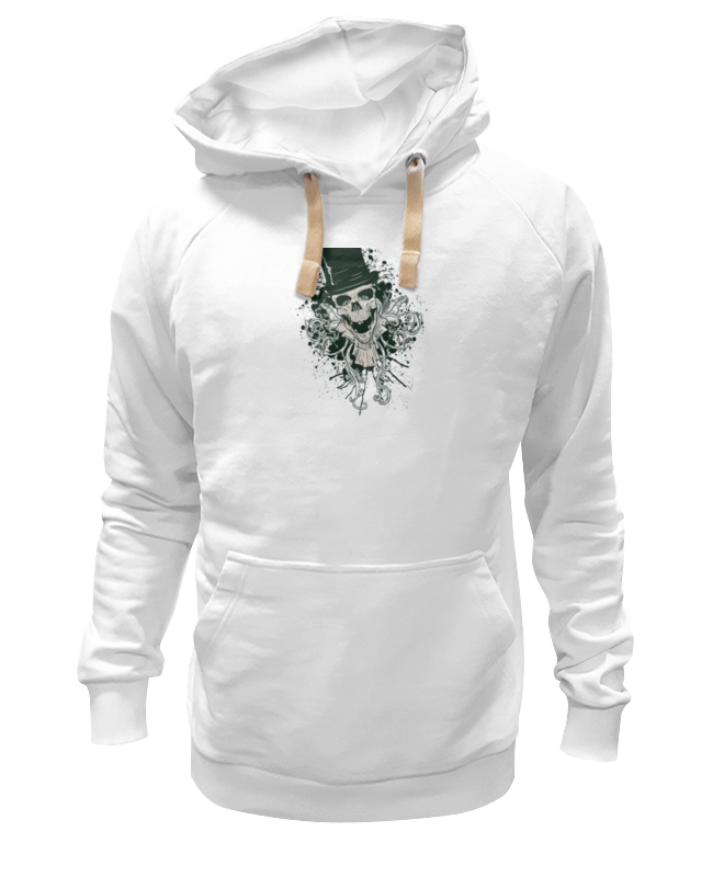 Толстовка унисекс Printio Skull man белая L