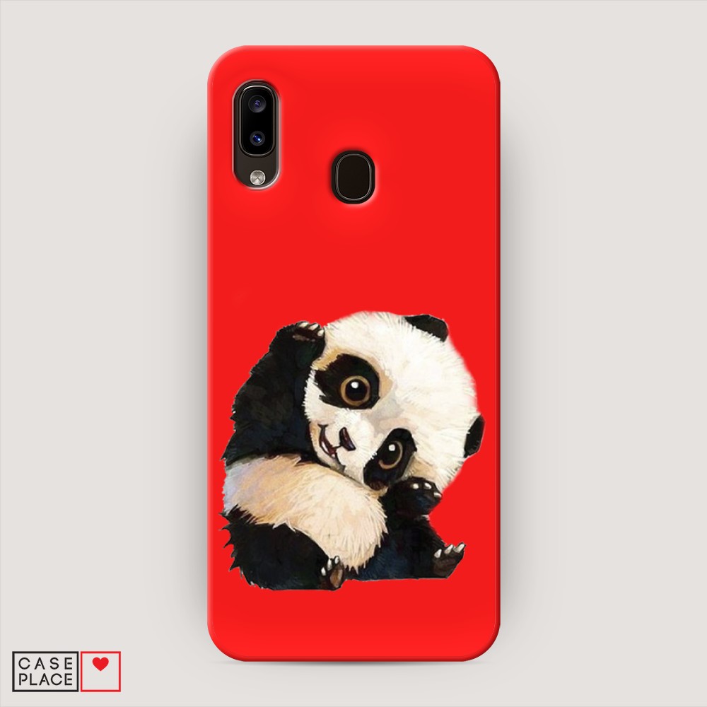 

Матовый силиконовый чехол "Большеглазая панда" на Samsung Galaxy A20, Большеглазая панда