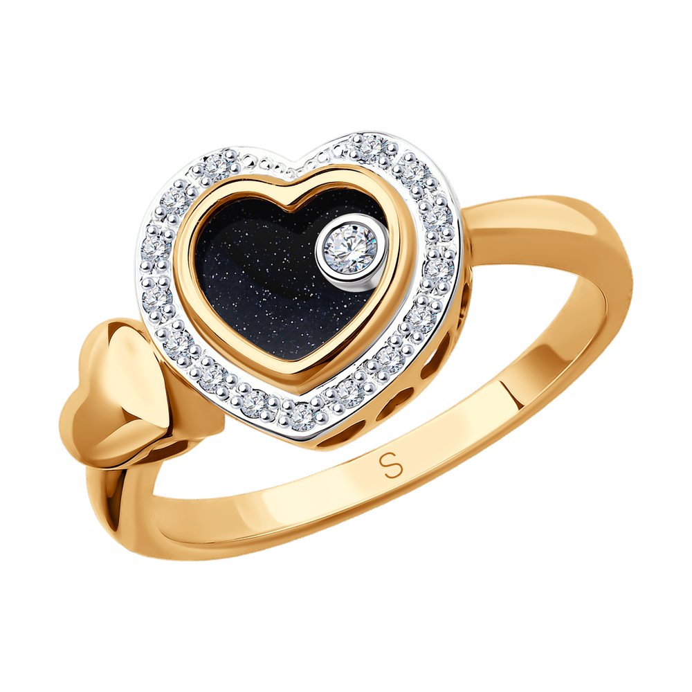 Кольцо из комбинированного золота с бриллиантом р. 17,5 SOKOLOV Diamonds 1011656