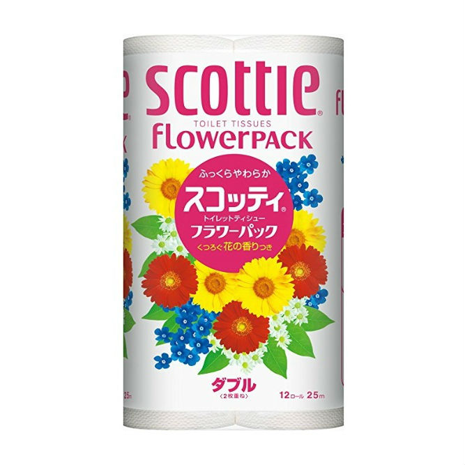 Туалетная бумага Nepia Crecia Scottie FlowerPACK двухслойная 25м 12шт