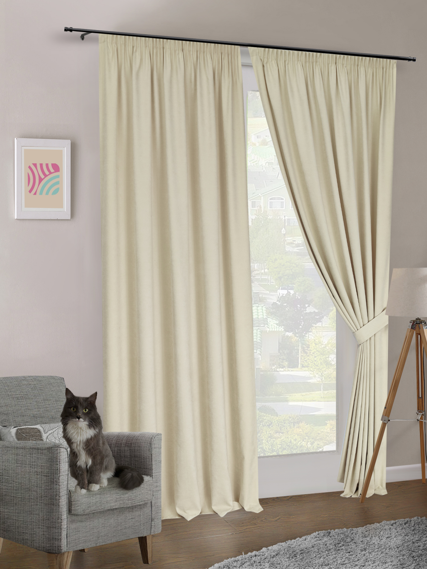 

Комплект штор канвас Bacio 250x240см 2 шт, k_Can_500x240_196, canvas_lenta