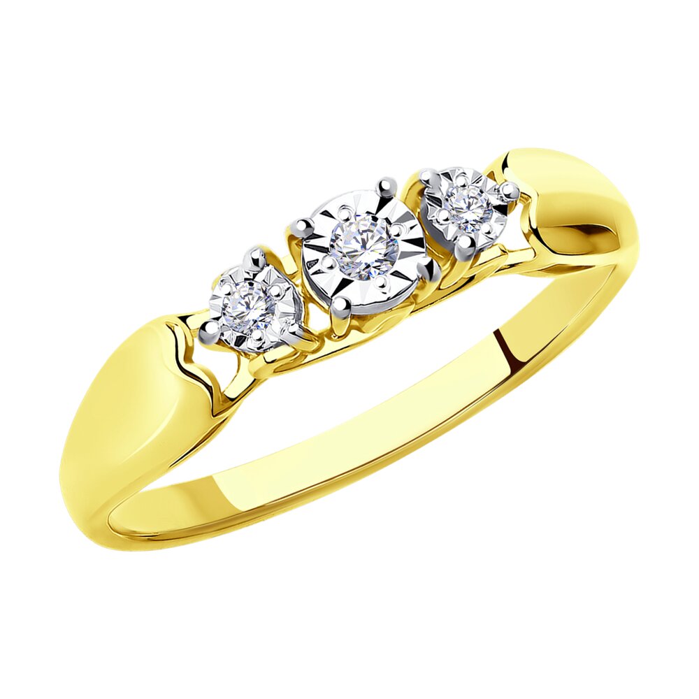 

Кольцо из комбинированного золота р.  SOKOLOV Diamonds 1011600, бриллиант, 1011600