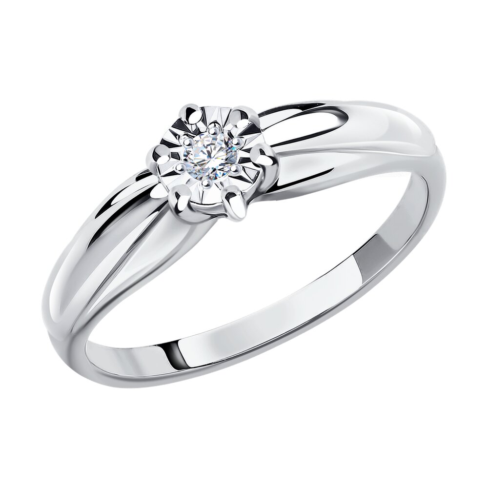

Кольцо из золота р. 18 SOKOLOV Diamonds 1011578-3, бриллиант, 1011578-3