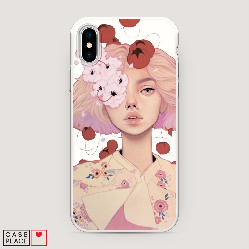 

Матовый силиконовый чехол "Цветочная анархия" на Apple iPhone X (10), 11057-1