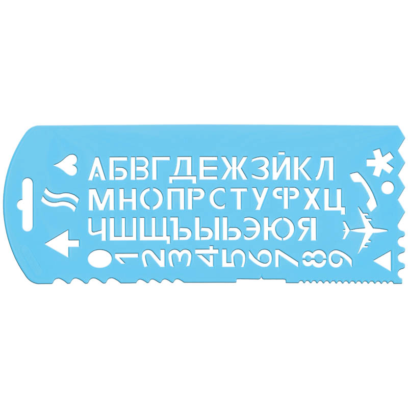 

Трафарет букв и цифр СТАММ, пластиковый, зеленый, (20шт.)