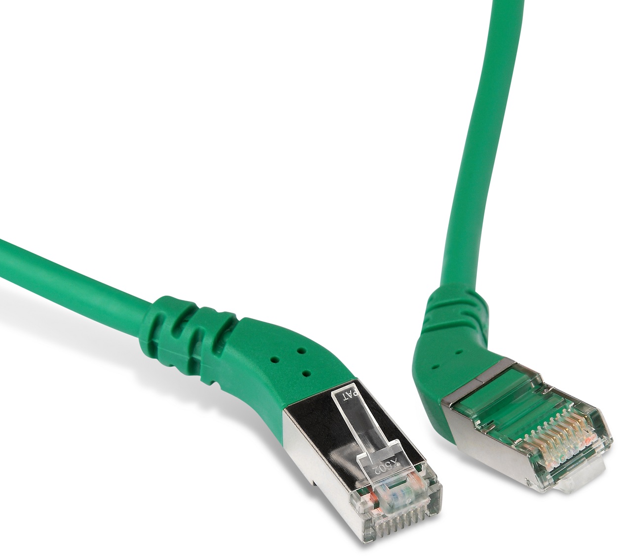 фото Кабель для компьютера hyperline pc-apm-stp-rj45/r45-rj45/r45-c5e-2m-lszh-gn