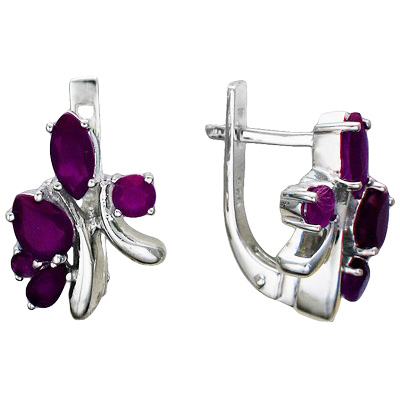 

Серьги женские из серебра Эстет Р2С350139, корунд, Р2С350139