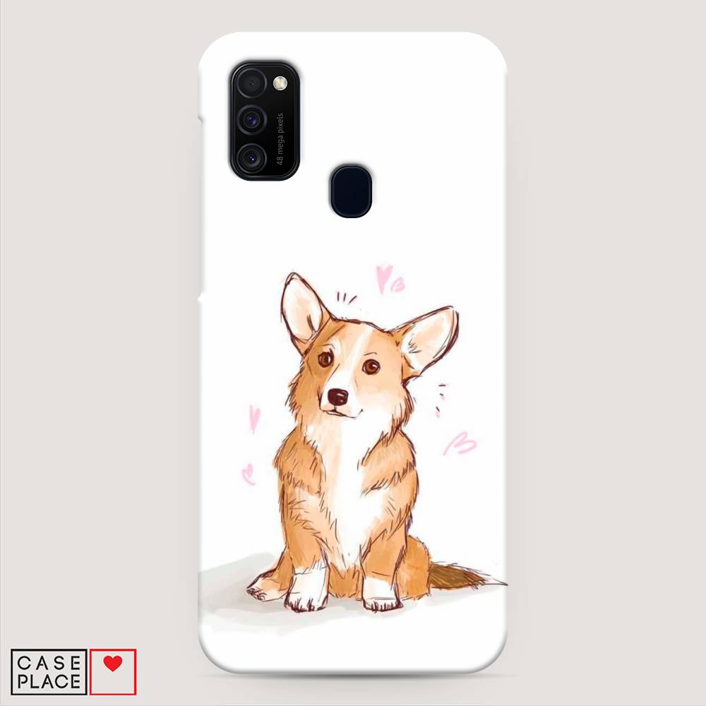 

Пластиковый чехол "Корги любовь" на Samsung Galaxy M30s, 29820-1