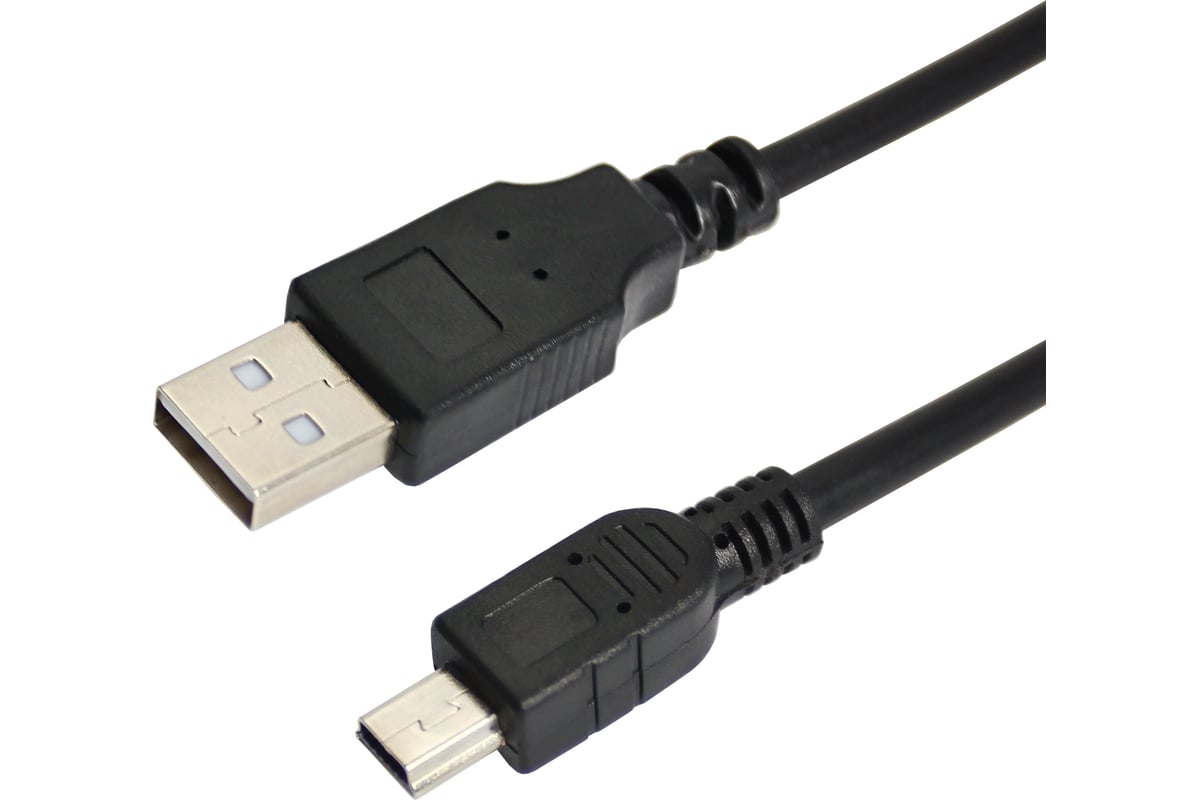 

Кабель Rexant USB - Mini-USB, 1 А, 0.2 м, черный