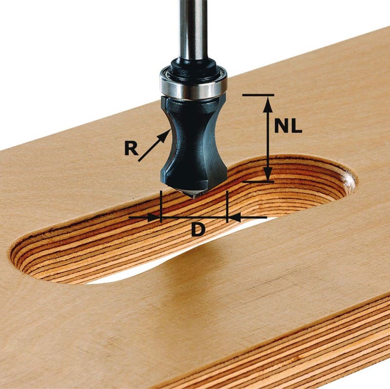 Фреза для профилирования ручек Festool HW S8 R16/NL32 491033