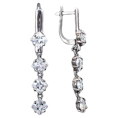 

Серьги женские из серебра Эстет 51С151743Р, фианит, 51С151743Р