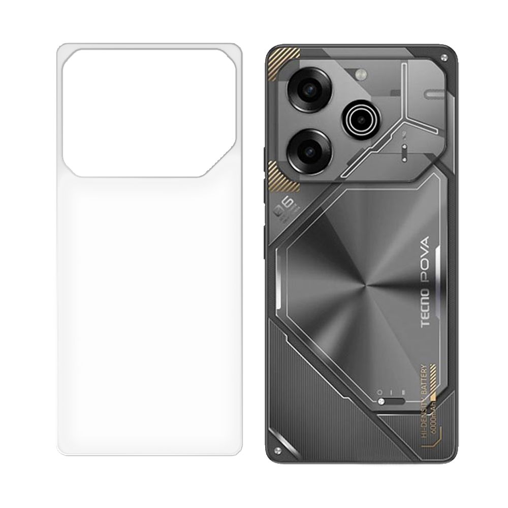 

Стекло защитное гибридное Krutoff для Tecno Pova 6 Pro задняя сторона