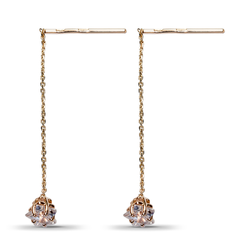

Серьги женские из золота Эстет 01С115805, фианит, 01С115805
