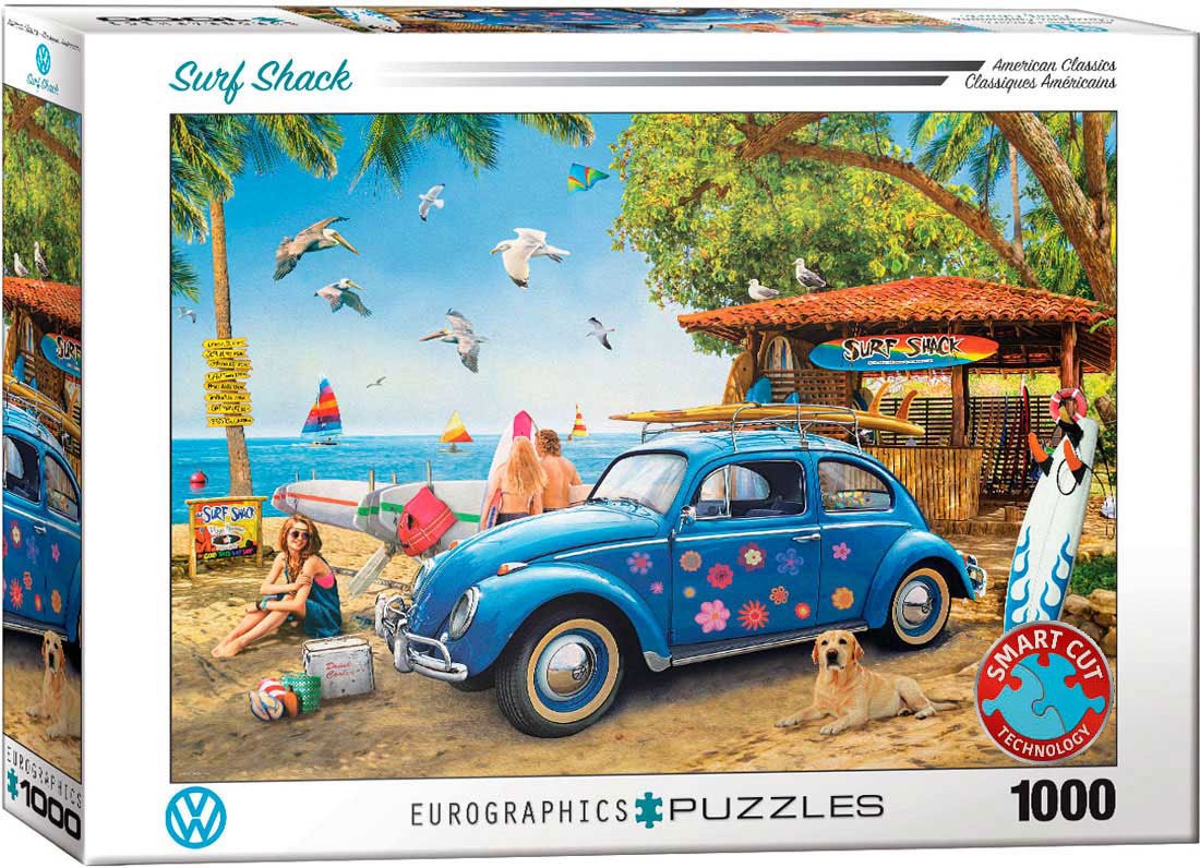 

Пазл Eurographics VW Beetle Хижина для серфинга 1000 деталей, VW Beetle Хижина для серфинга