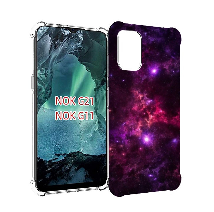 

Чехол Mypads Фиолетовый-Космос-С-Облаками Для Nokia G11/G21, Прозрачный, Tocco