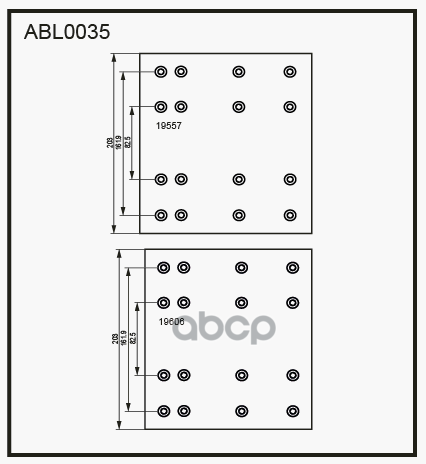 

ALLIED NIPPON Накладки тормозные,комплект STD / WVA (19557/19606) ABL0035HD, ABL0035HD