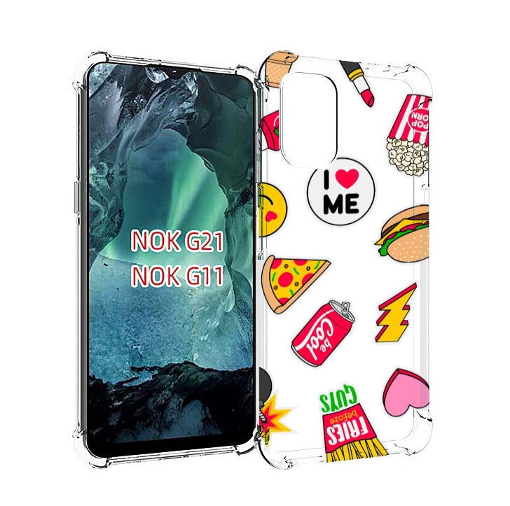 

Чехол Mypads Фаст-Фуд Для Nokia G11/G21, Прозрачный, Tocco