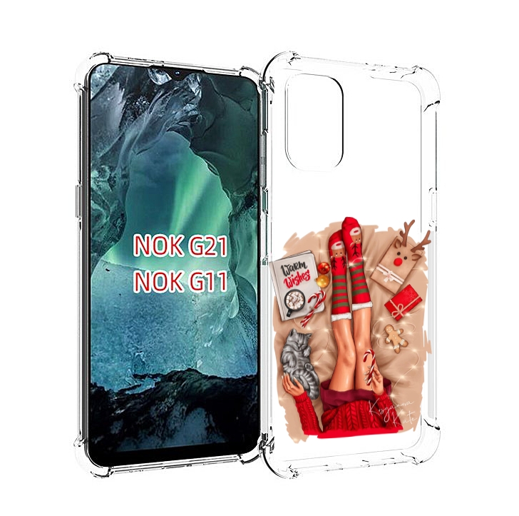 

Чехол Mypads Уютный-Арт Женский Для Nokia G11/G21, Прозрачный, Tocco