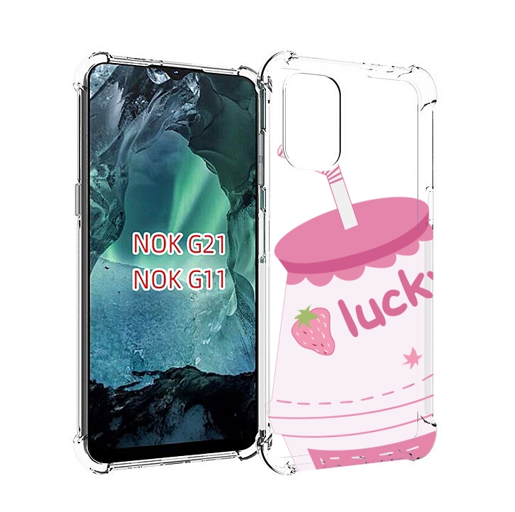 

Чехол Mypads Удачный-Напиток Для Nokia G11/G21, Прозрачный, Tocco