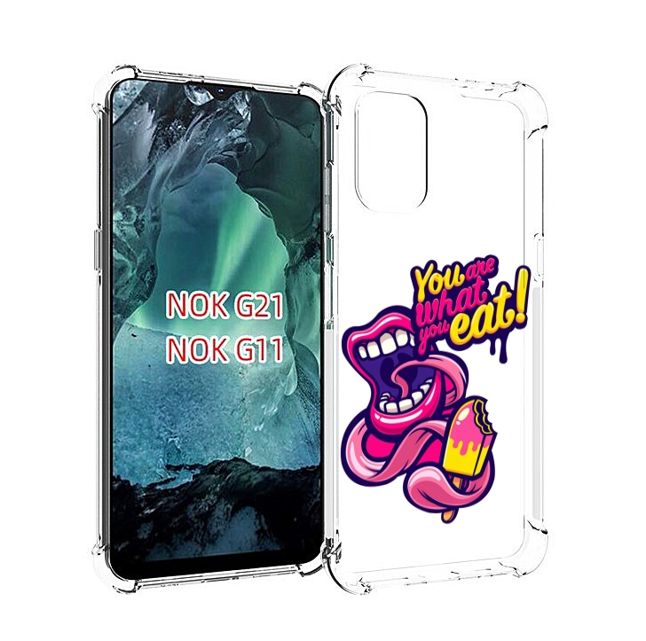 

Чехол Mypads Ты-То-Что-Ты-Ешь Для Nokia G11/G21, Прозрачный, Tocco