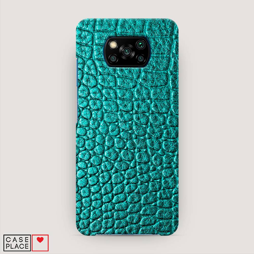

Пластиковый чехол "Бирюзовая змея" на Xiaomi Poco X3 NFC, 39220-2