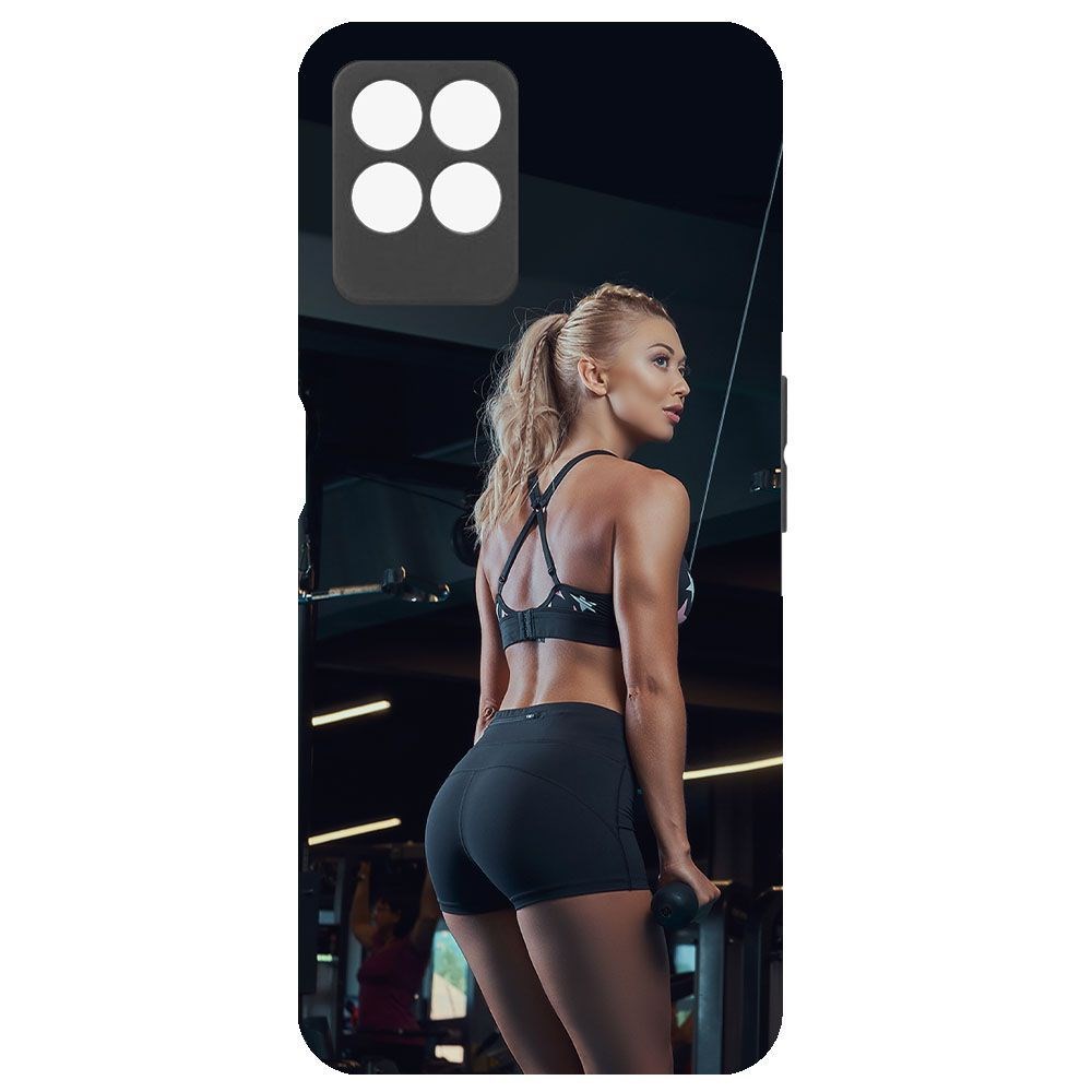 Чехол-накладка Krutoff Soft Case Шорты женские для Realme 8i черный