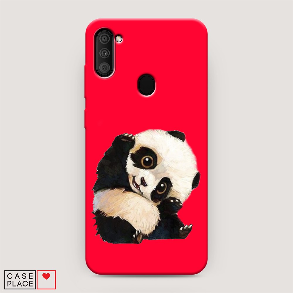 

Матовый силиконовый чехол "Большеглазая панда" на Samsung Galaxy A11, Большеглазая панда
