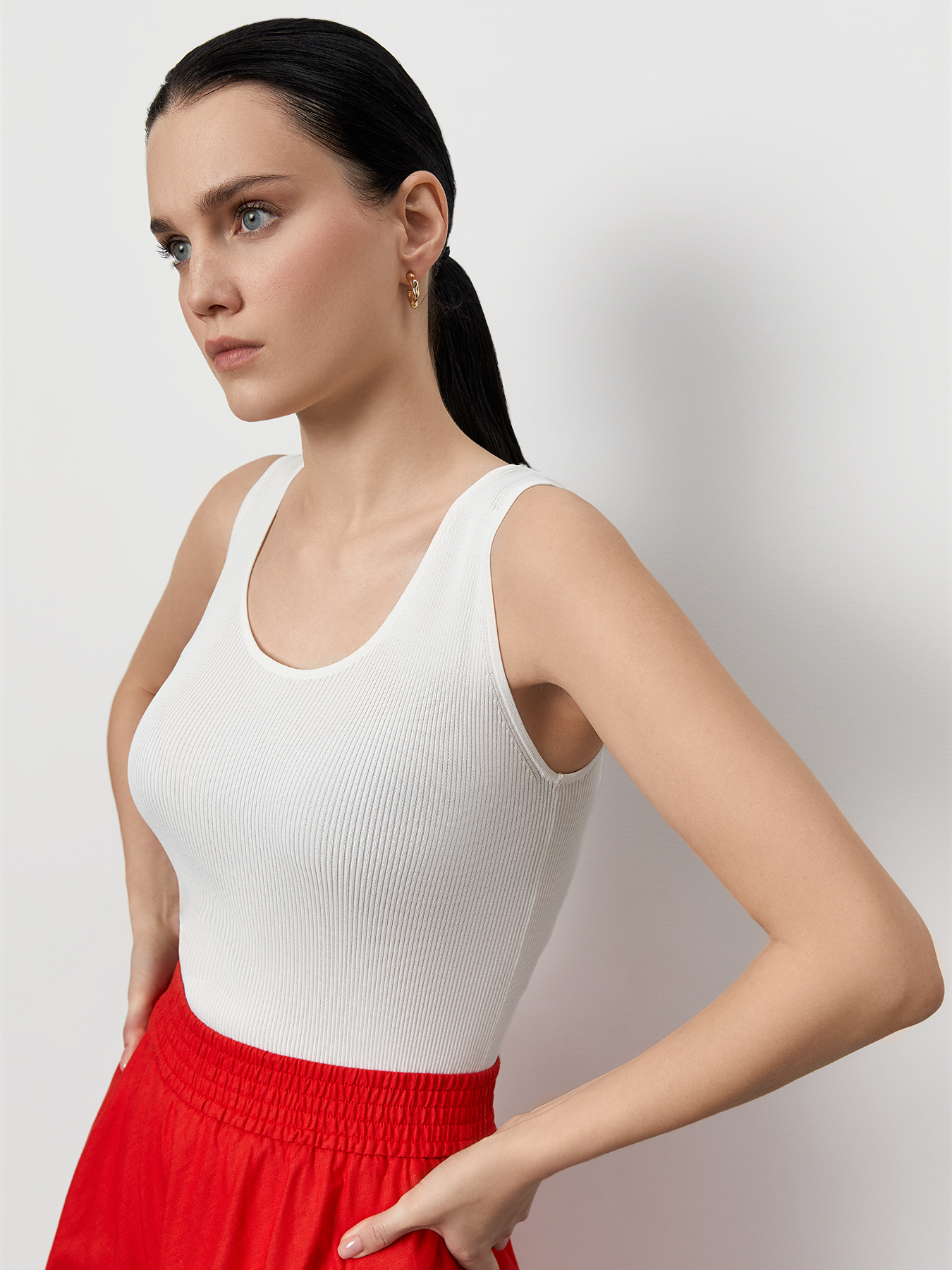 

Топ женский Just Clothes 000000497 белый 46 RU, 000000497