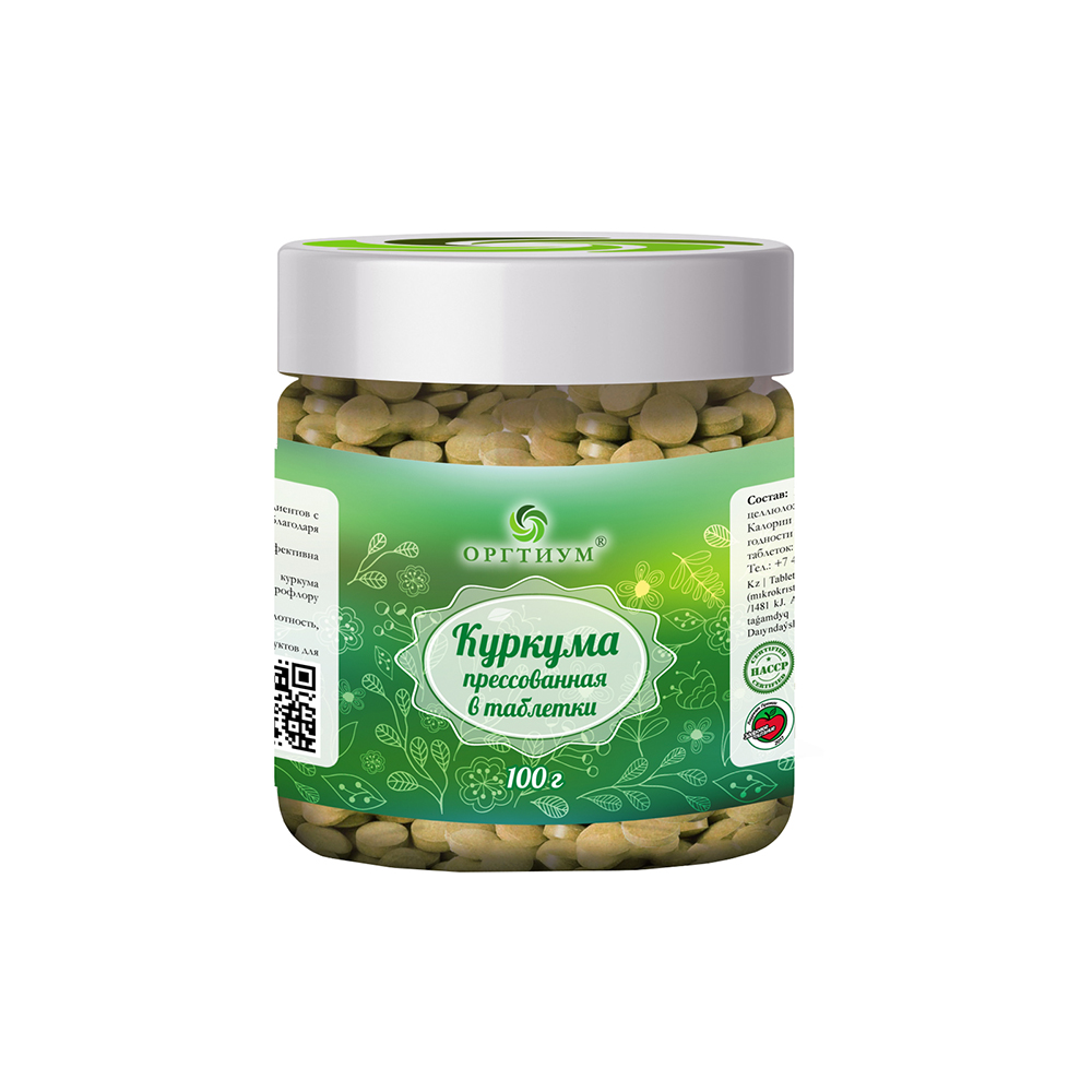 

Куркума прессованная, таблетки Оргтиум 100 г, ORTI0174-0100